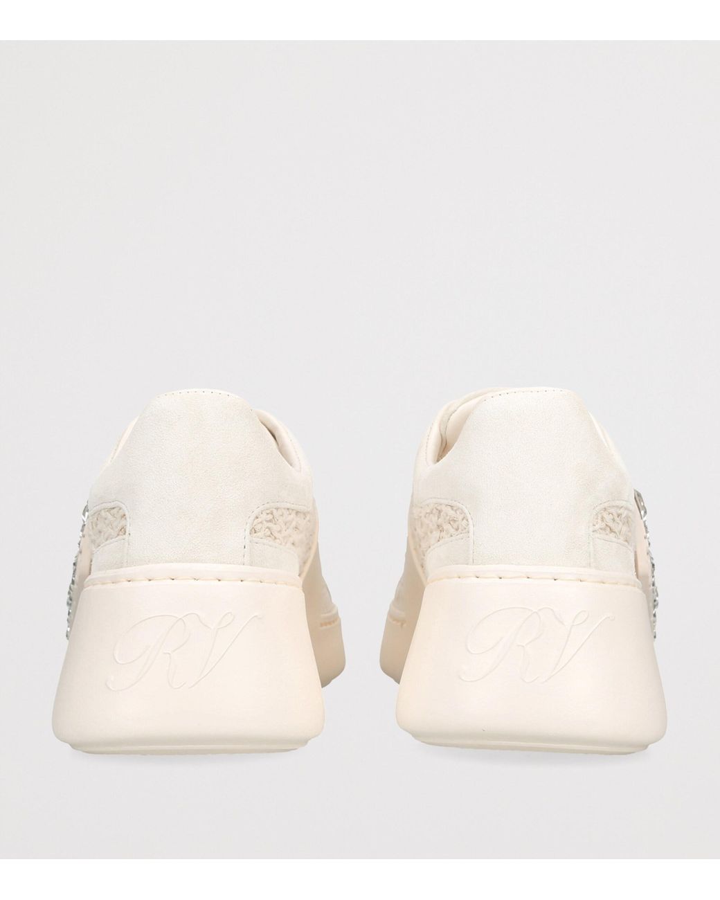 Roger Vivier Natural Crochet Viv' Skate Sneakers