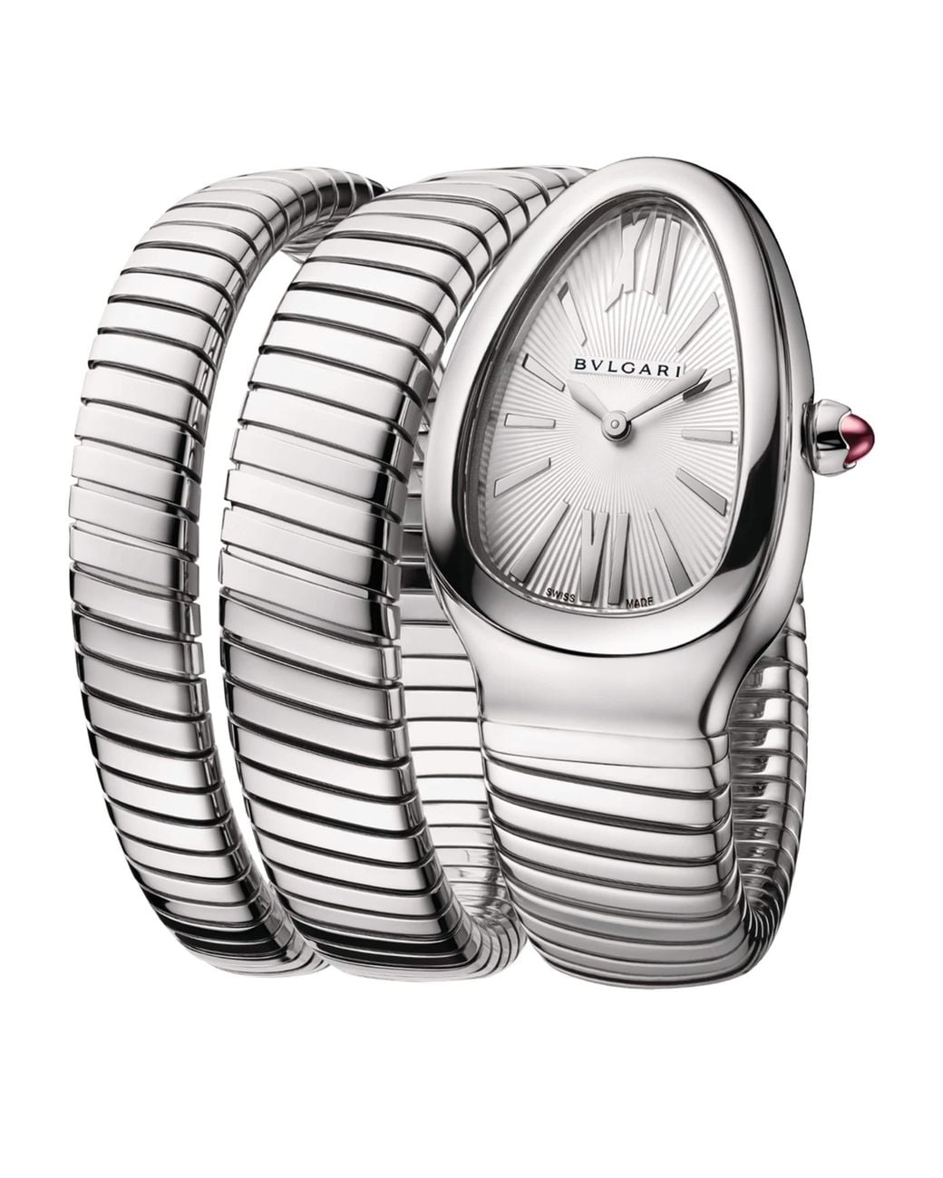BVLGARI Gray Stainless Steel Serpenti Tubogas Watch