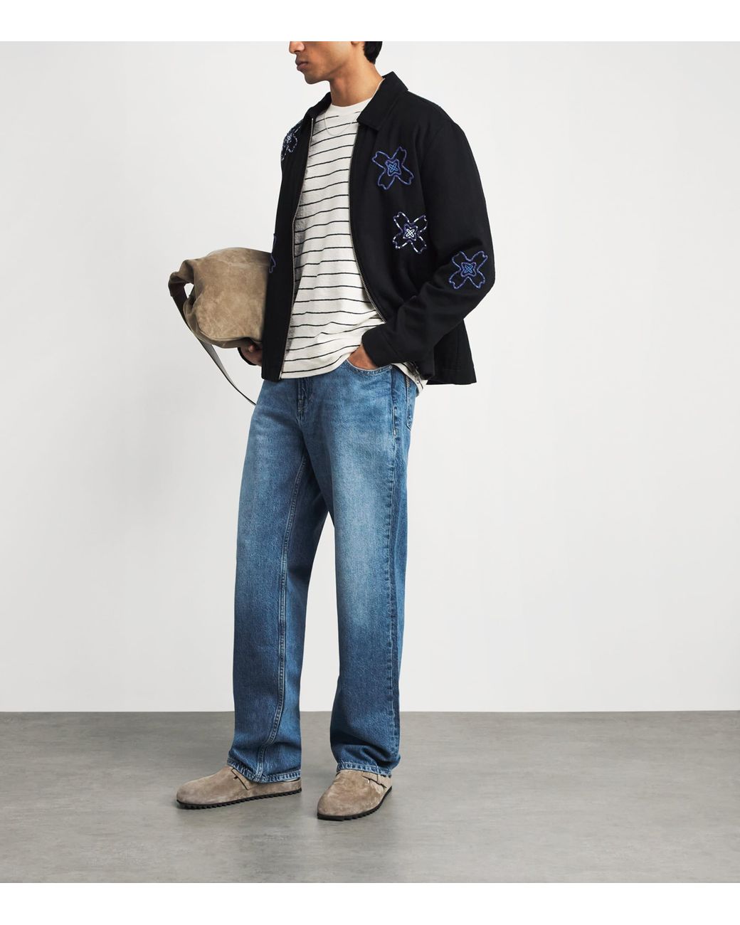 PAIGE Blue Doheny Relaxed Straight Jeans for men