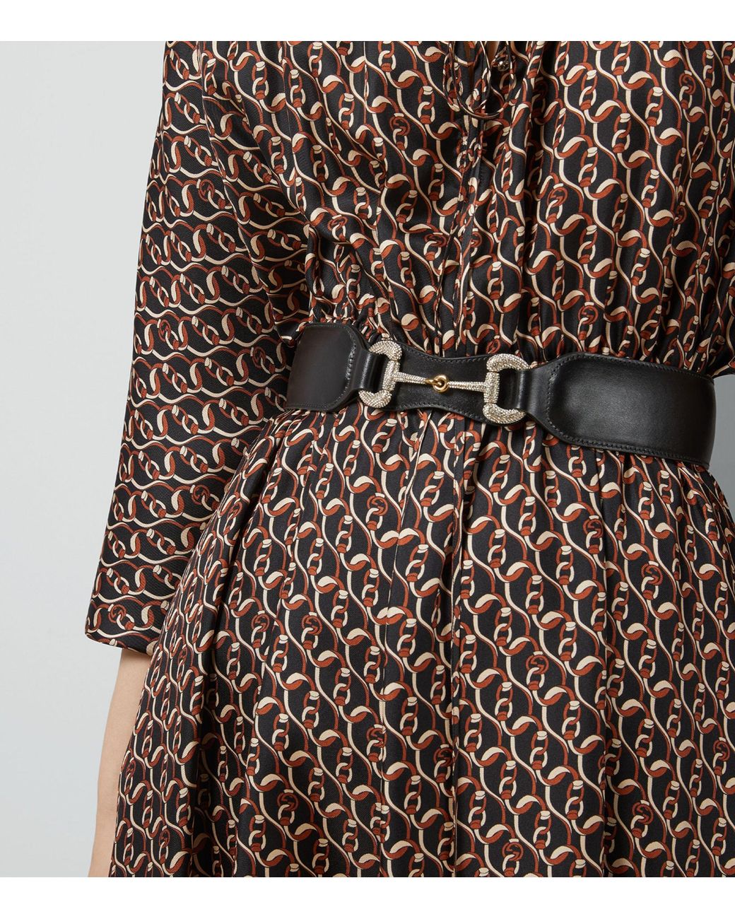 gucci-black-Silk-Interlocking-