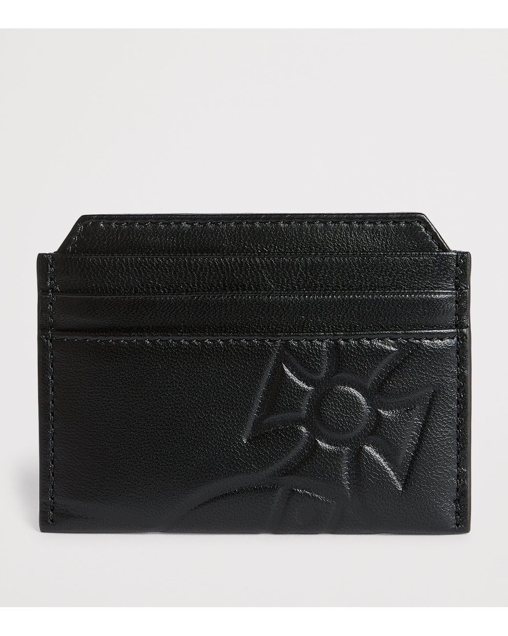 Vivienne Westwood Black Leather Orb Card Holder for men
