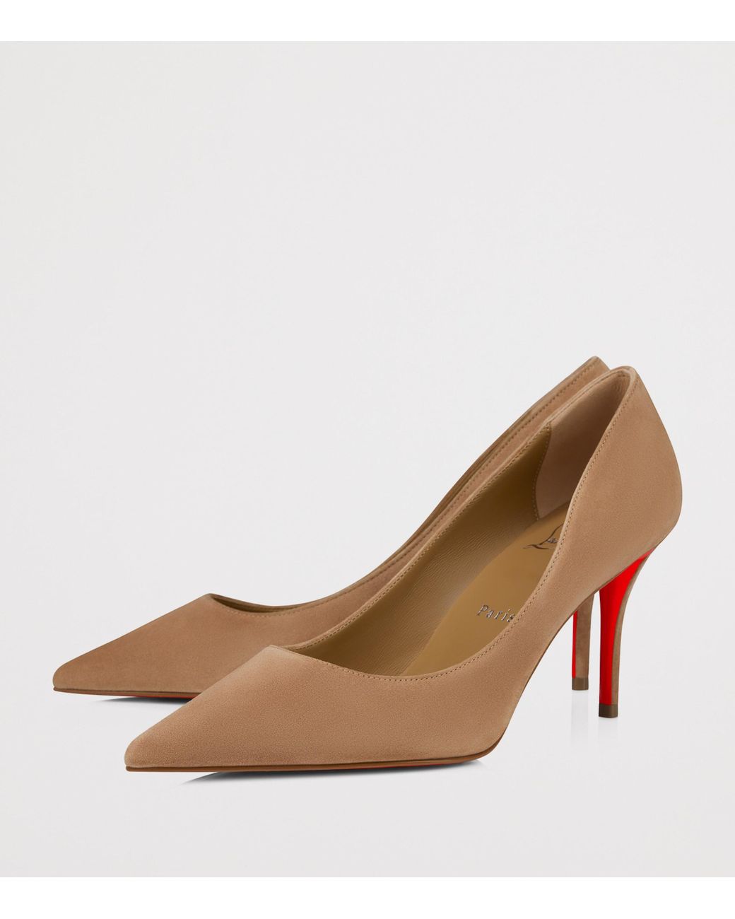Christian Louboutin Brown Miss Z Velour Pumps 80