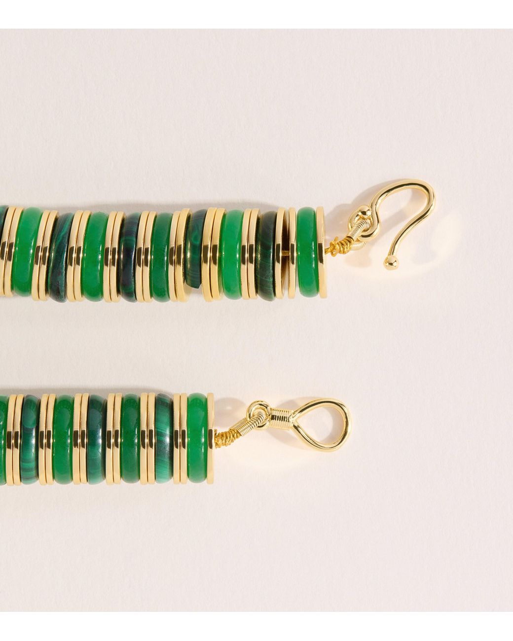 Eddie Borgo Green Plated Jade And Malachite Lenox Necklace