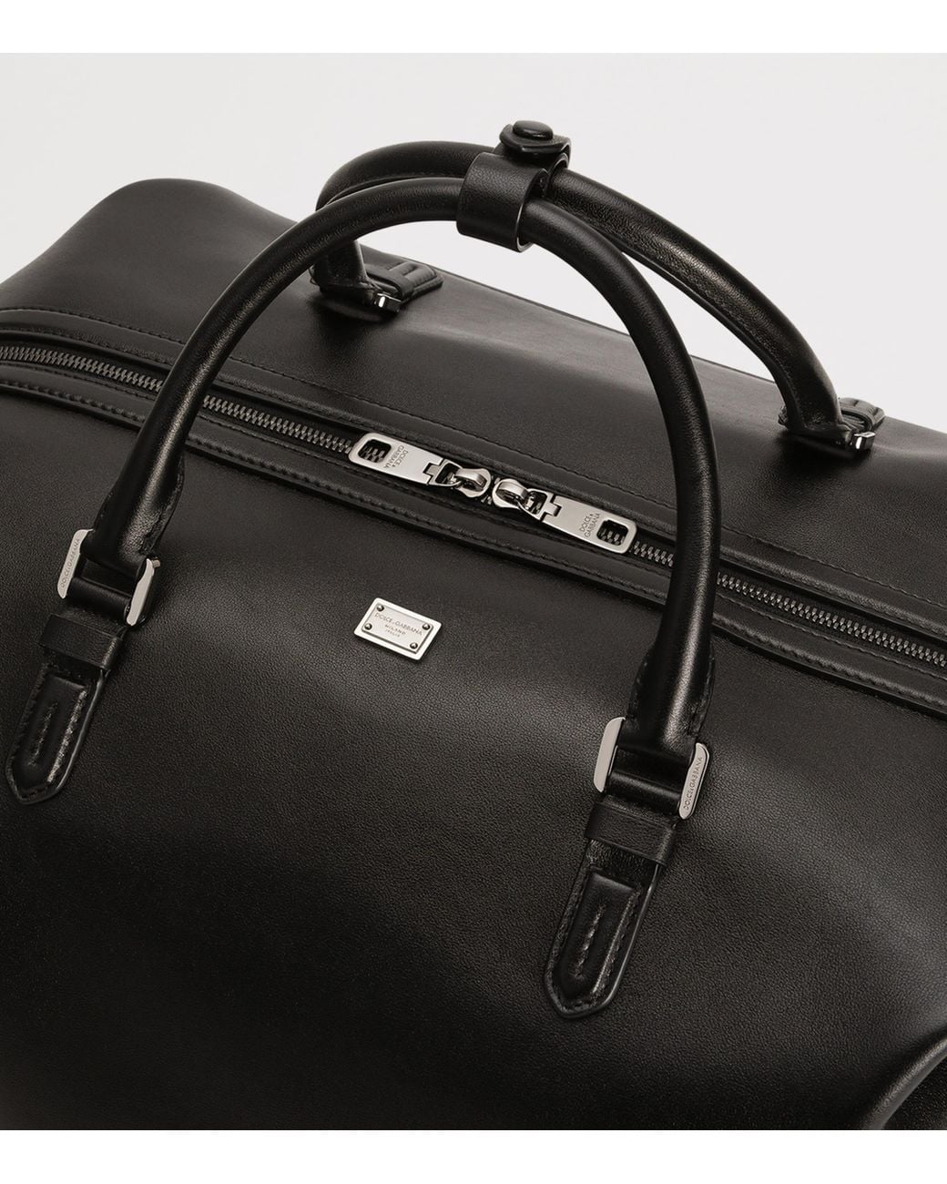 Dolce & Gabbana Black Leather Roma Holdall for men