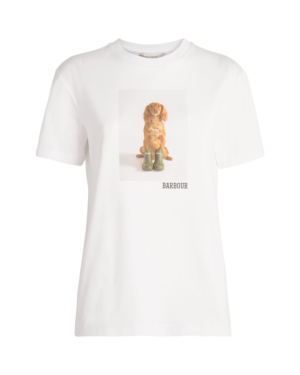 Barbour White Cotton Bedale T-Shirt