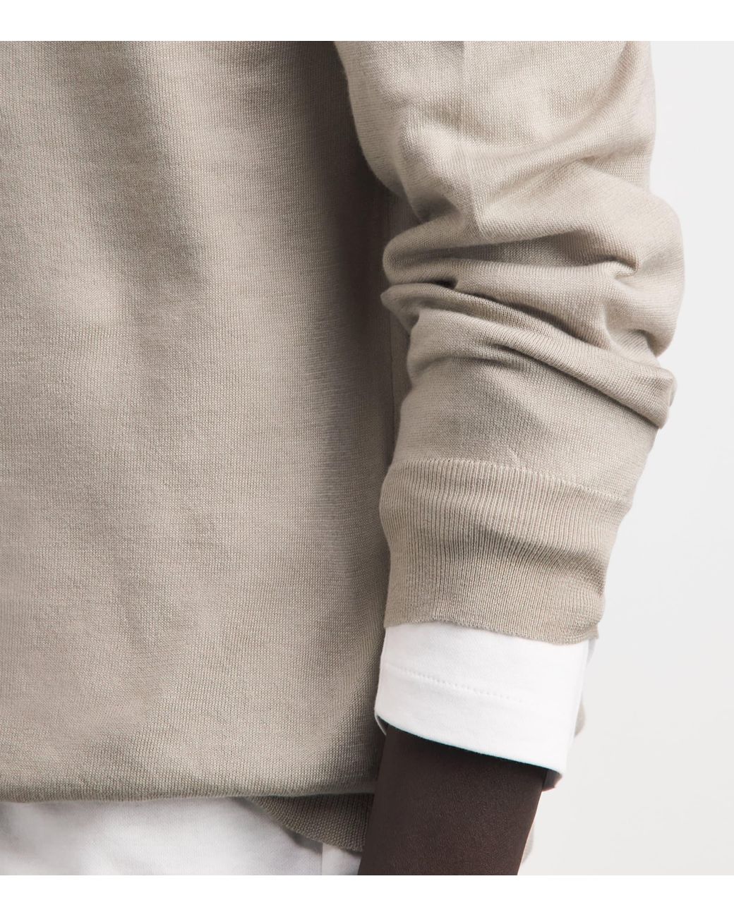 Sunspel Gray Sea Island Cotton-Cashmere Sweater for men