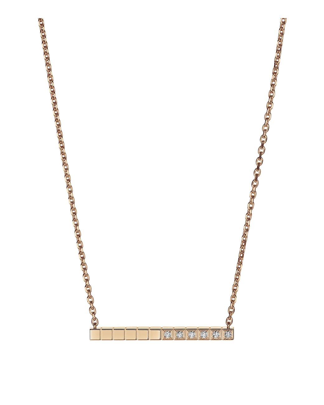 Chopard Metallic And Diamond Ice Cube Necklace