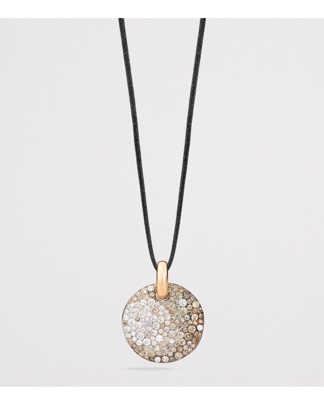 Pomellato Metallic Rose And Mixed Diamond Sabbia Pendant