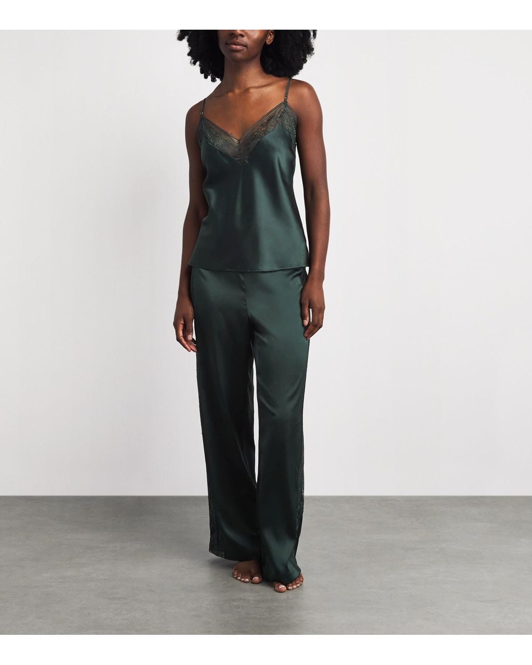 Aubade Green Silk-Blend Midnight Whisper Camisole