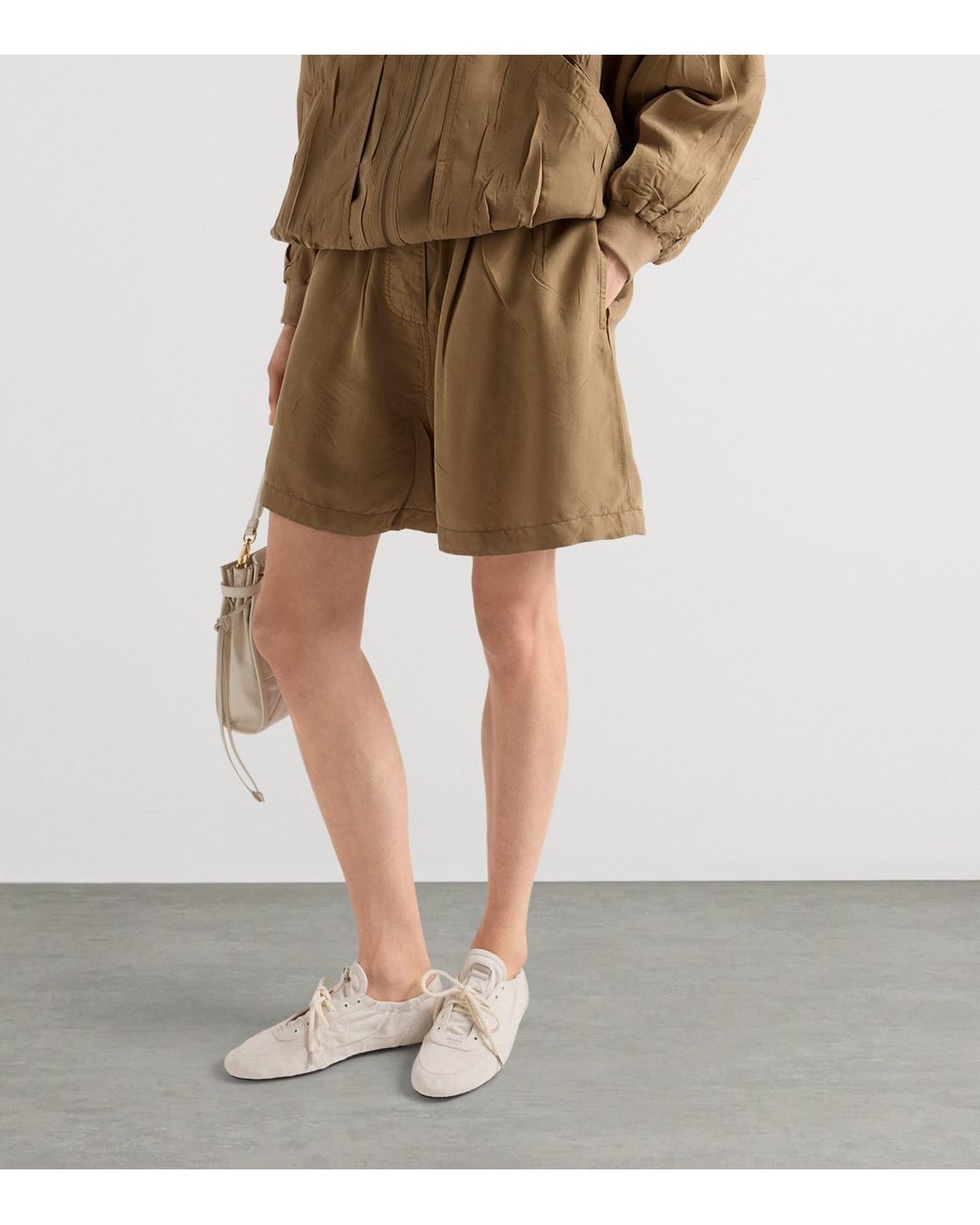 Prada Natural Garment-Dyed Shorts
