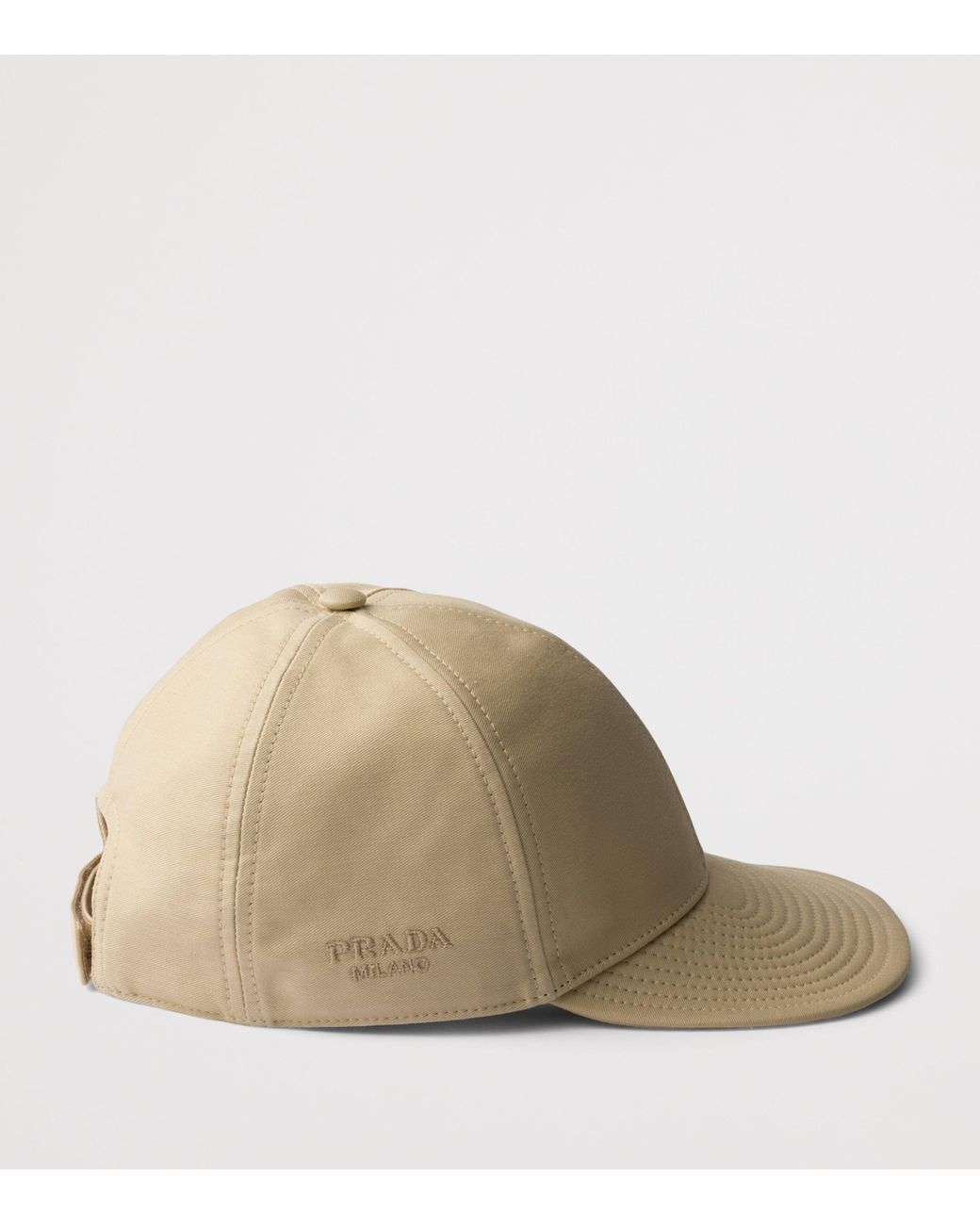 Prada Natural Old Cotton Satin Baseball Cap for men