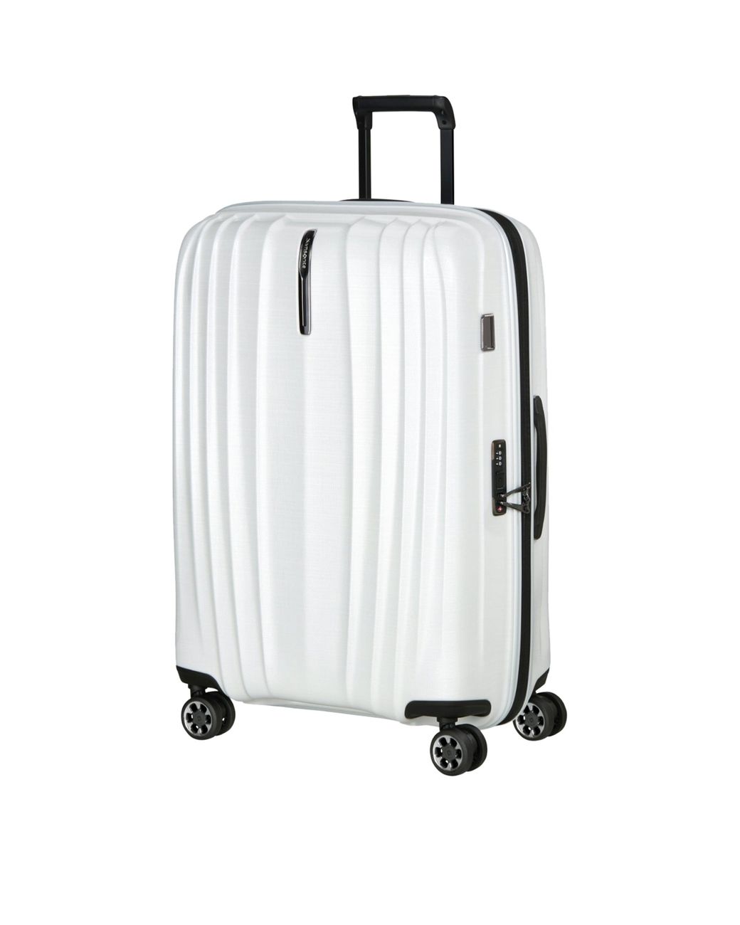 Samsonite White Nexis Expandable Spinner Suitcase