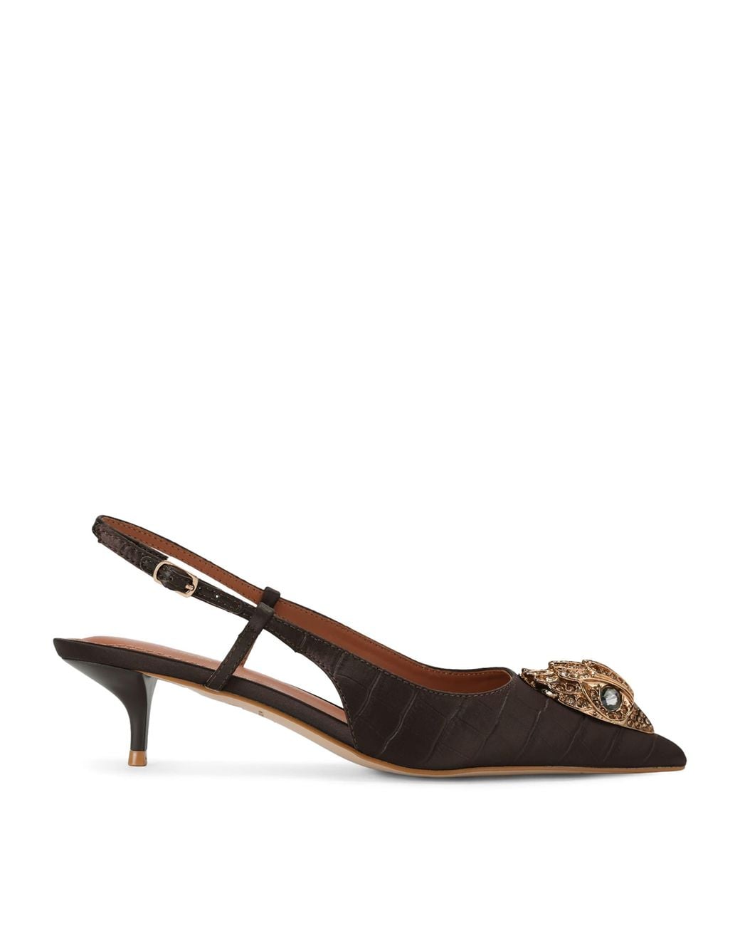 Kurt Geiger Brown Satin Belsize Slingbacks