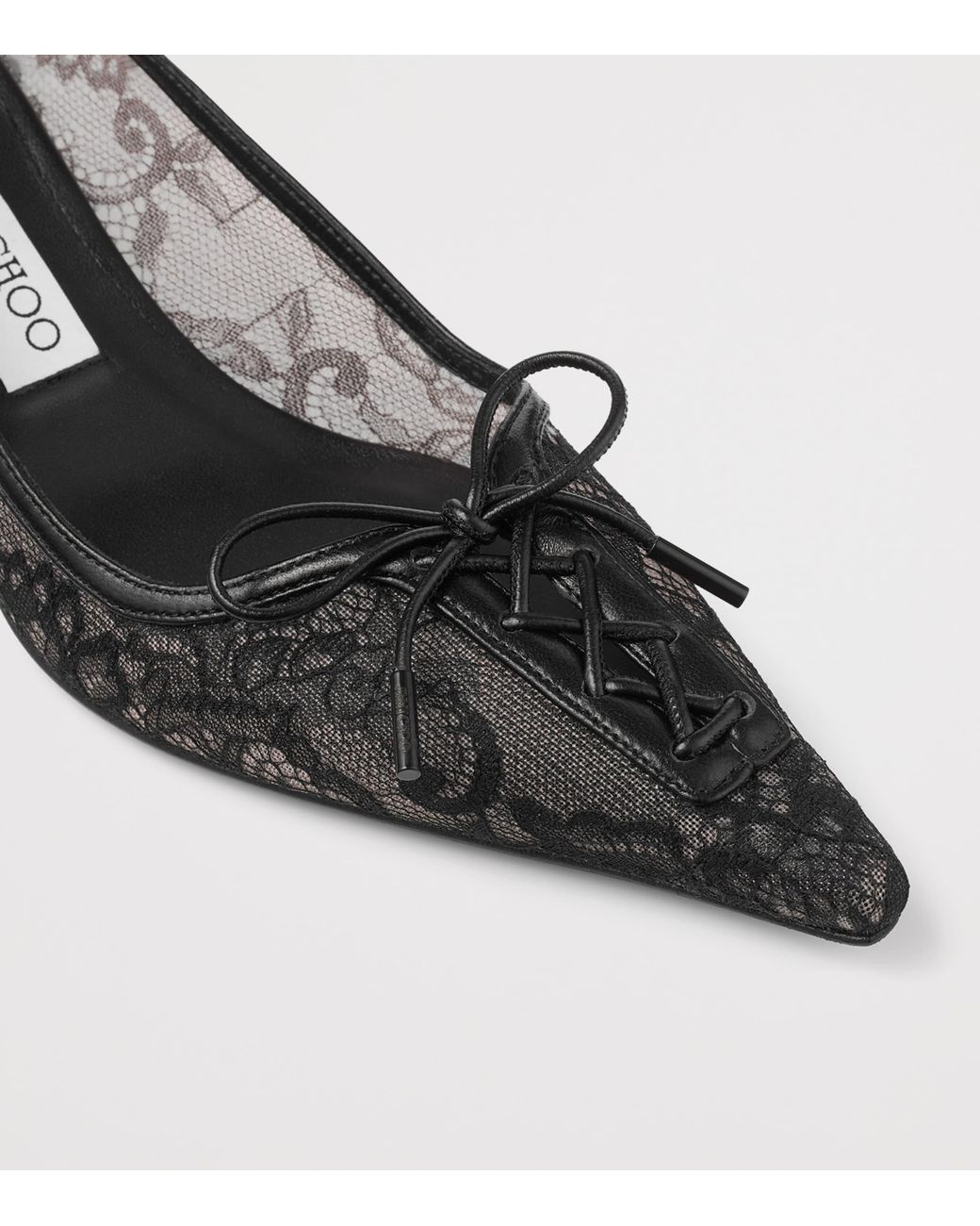 Jimmy Choo Black Scarlett 50 Lace Pumps