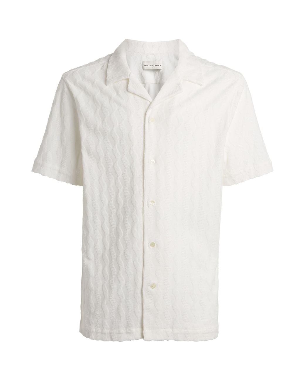 Frescobol Carioca White Terry Cotton Roberto Shirt for men