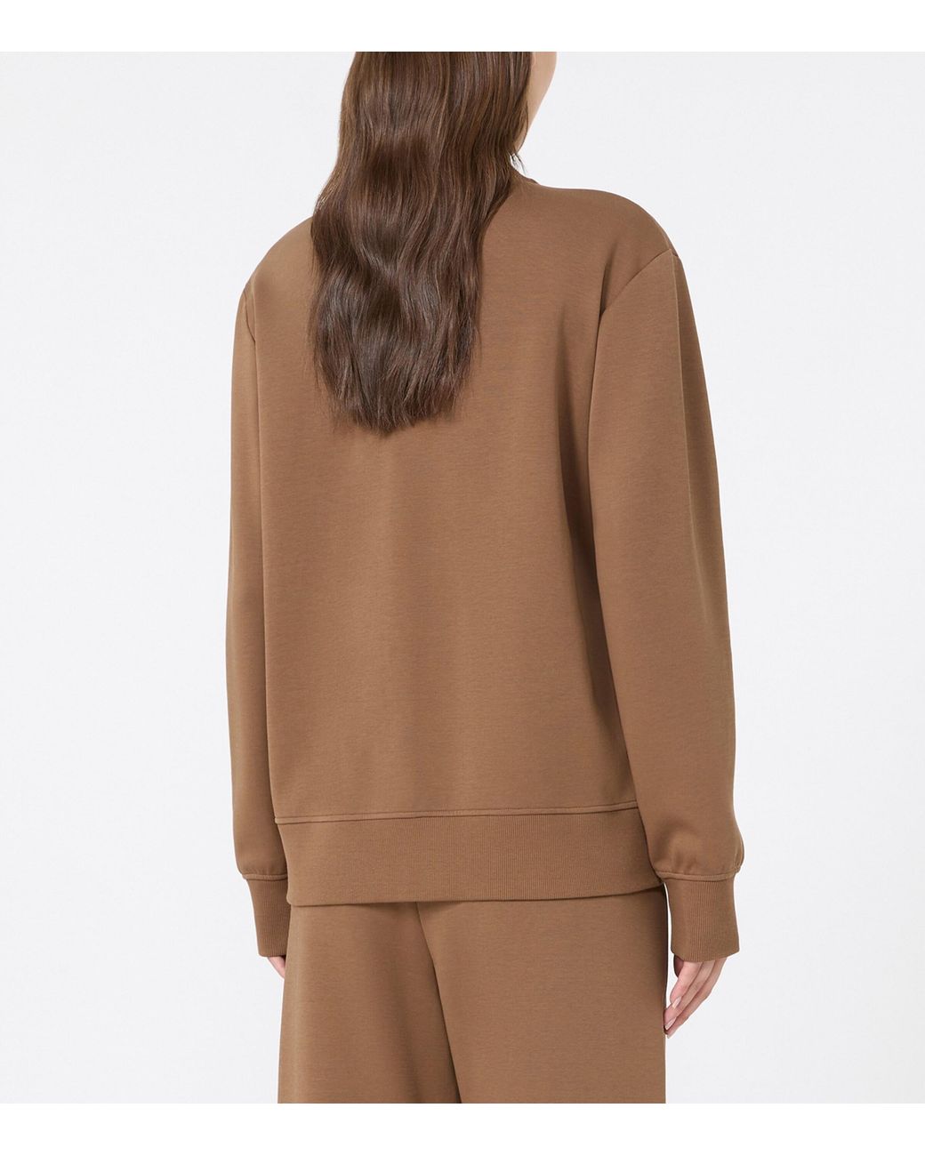 Max Mara Brown Cotton-Blend Zip-Up Sweatshirt