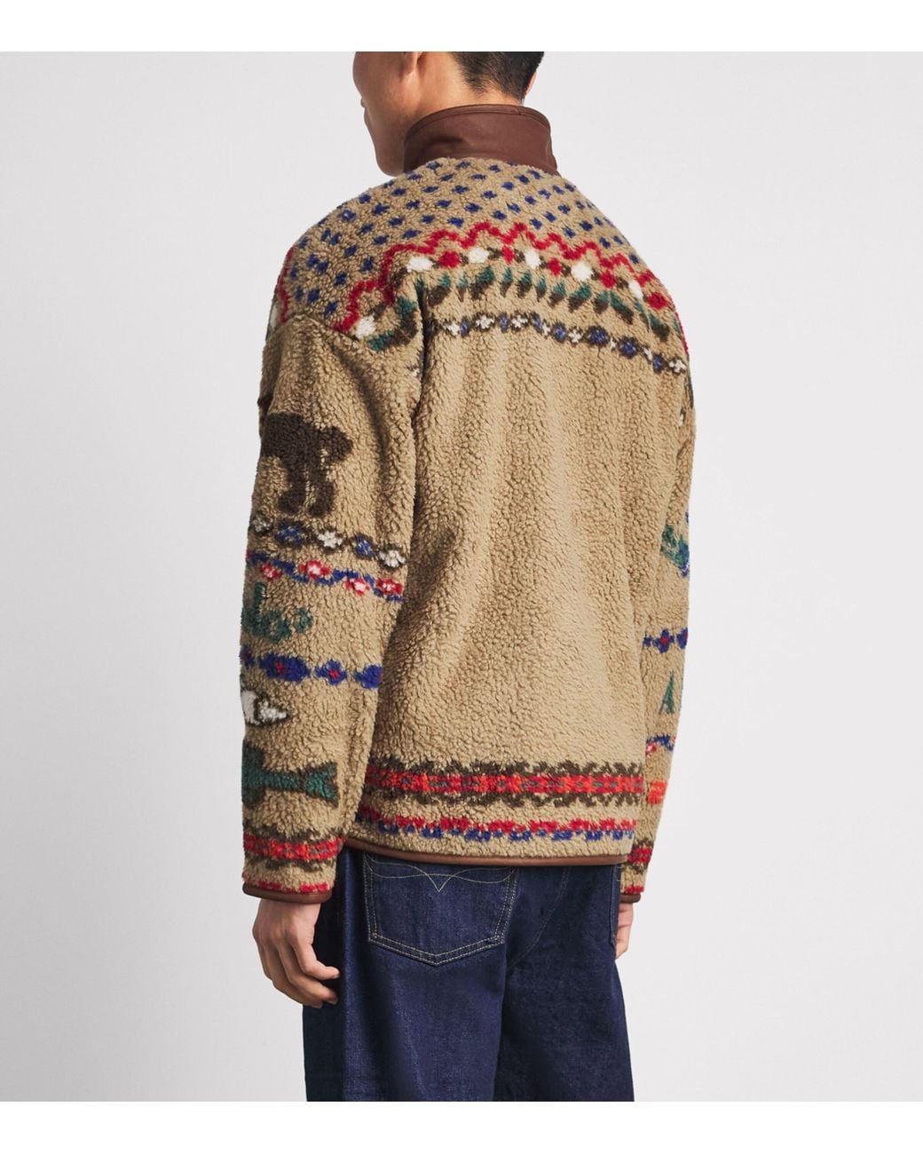 Polo Ralph Lauren Brown Pile Fleece Scenic Jacket for men