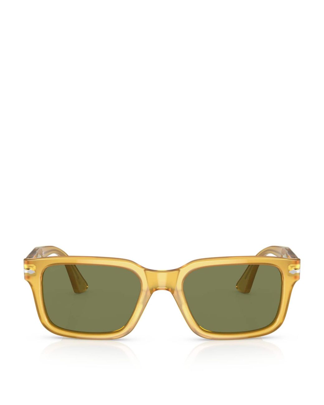 Persol Green Acetate Rectangle Sunglasses