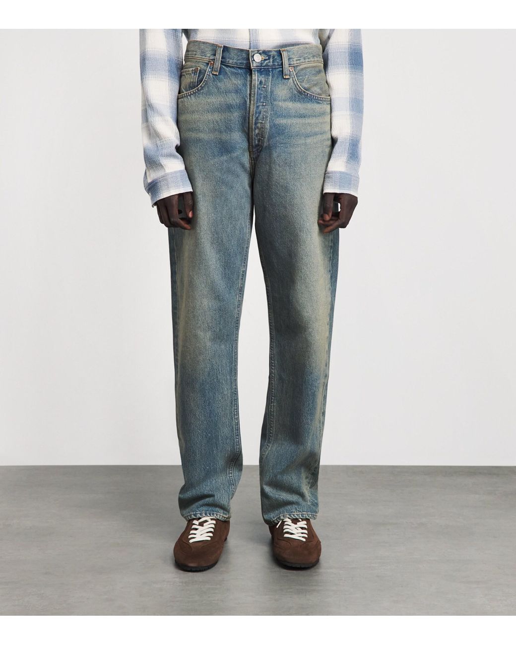 Agolde Blue 90's Straight Jeans for men
