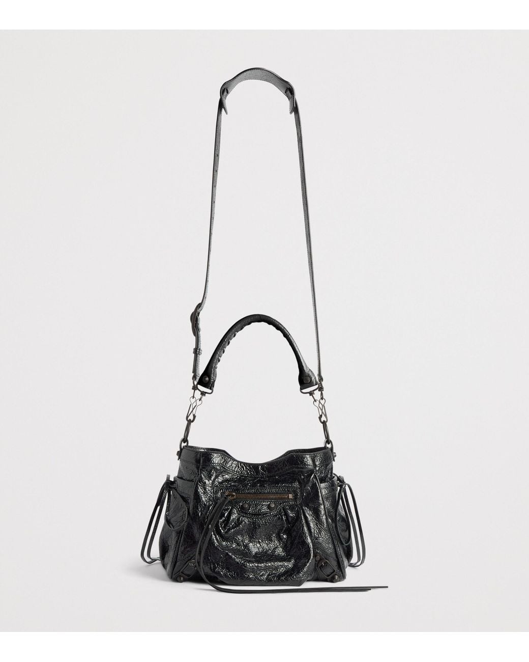 Balenciaga Black Lambskin Le City Shoulder Bag