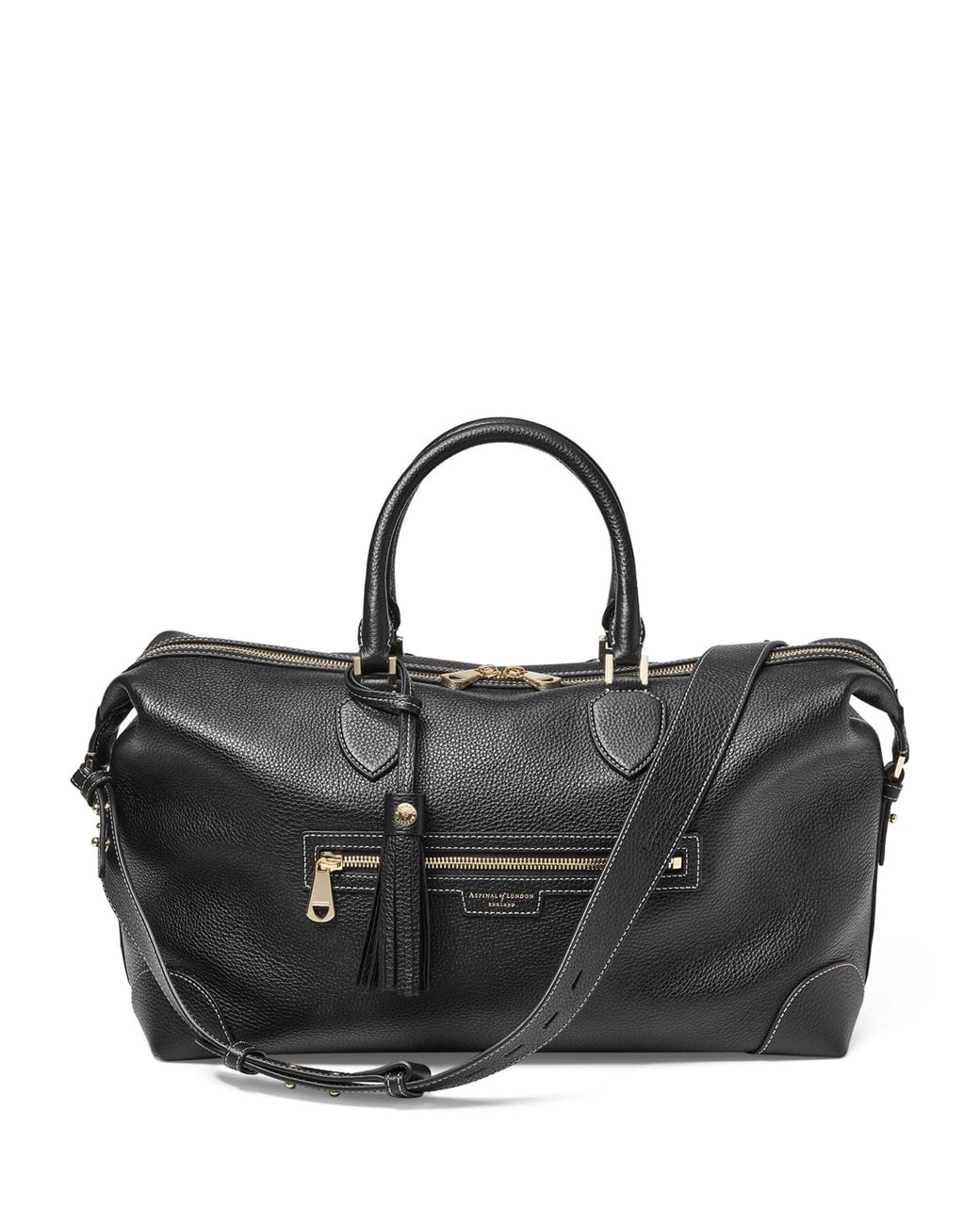 Aspinal Black Leather The Hudson Bag