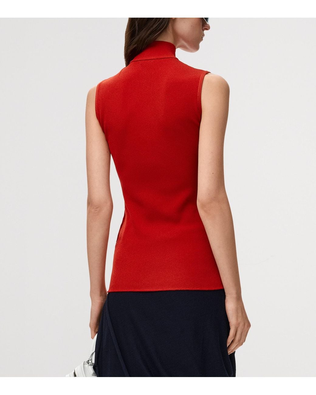 Loewe Red Sleeveless Rollneck Top