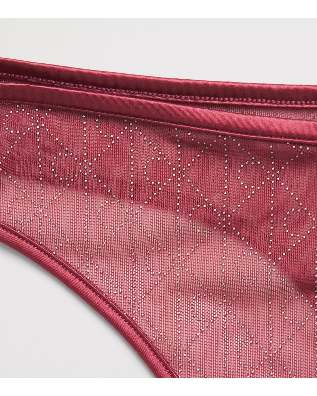 Calvin Klein Pink Mesh Emblem Thong