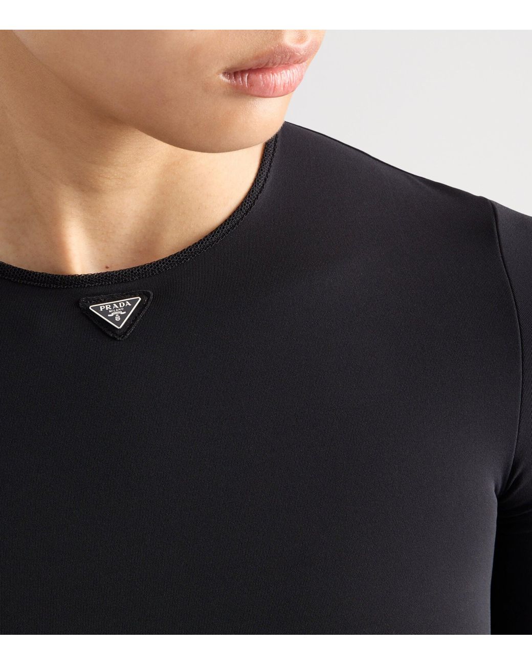 Prada Black Stretch-Fabric T-Shirt