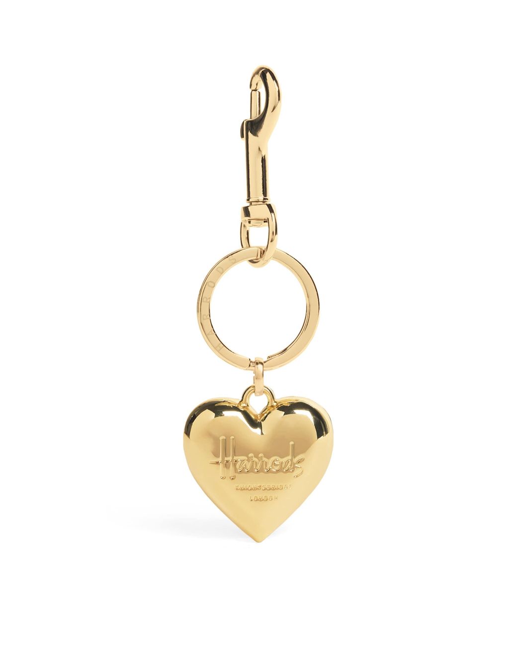 Harrods Metallic Metal Heart Keyring