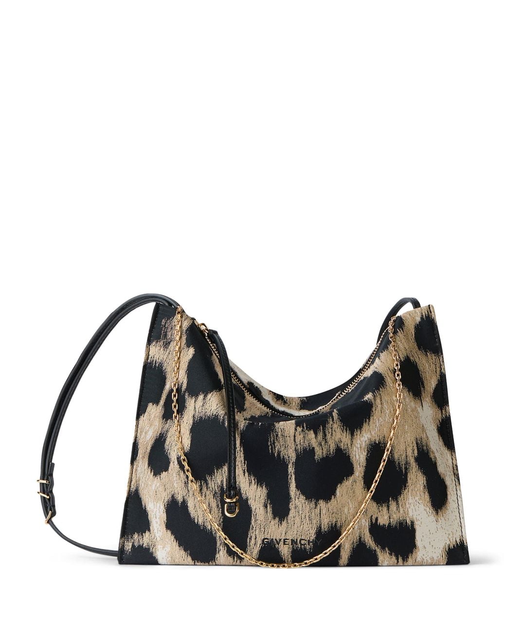 Givenchy Black Leopard Print Voyou Shoulder Bag