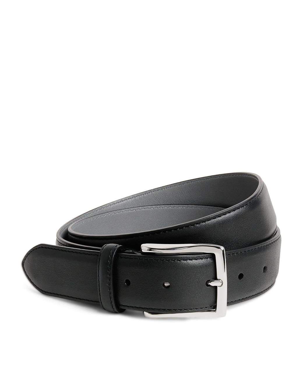 Corneliani Black Leather Belt for men