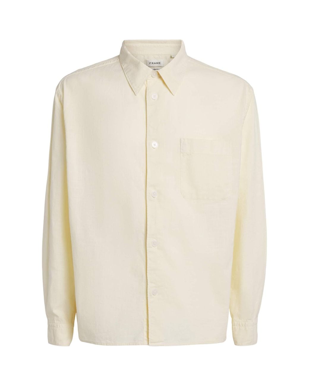 FRAME White Textured Cotton Shirt for men