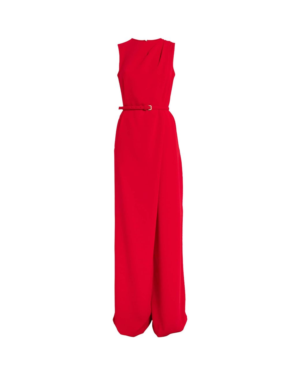 Max Mara Belted Wide-Leg Sondrio Jumpsuit in Red | Lyst