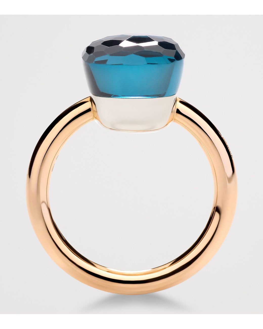 Pomellato Metallic Mixed And London Topaz Nudo Classic Ring