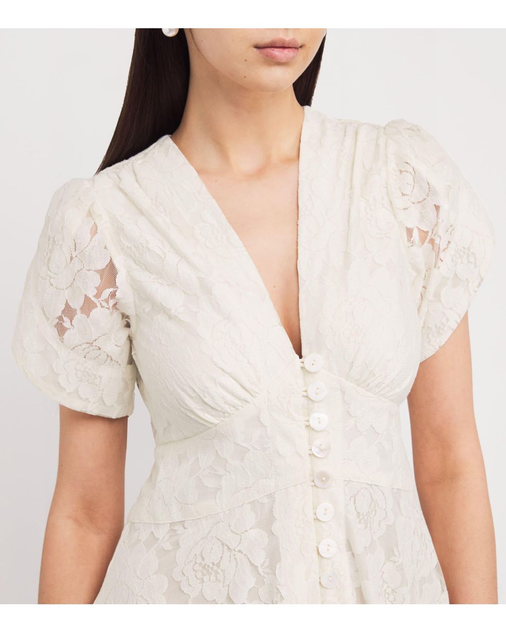 chinese dress ladies Annina Midi Dress in Ivory Pearl