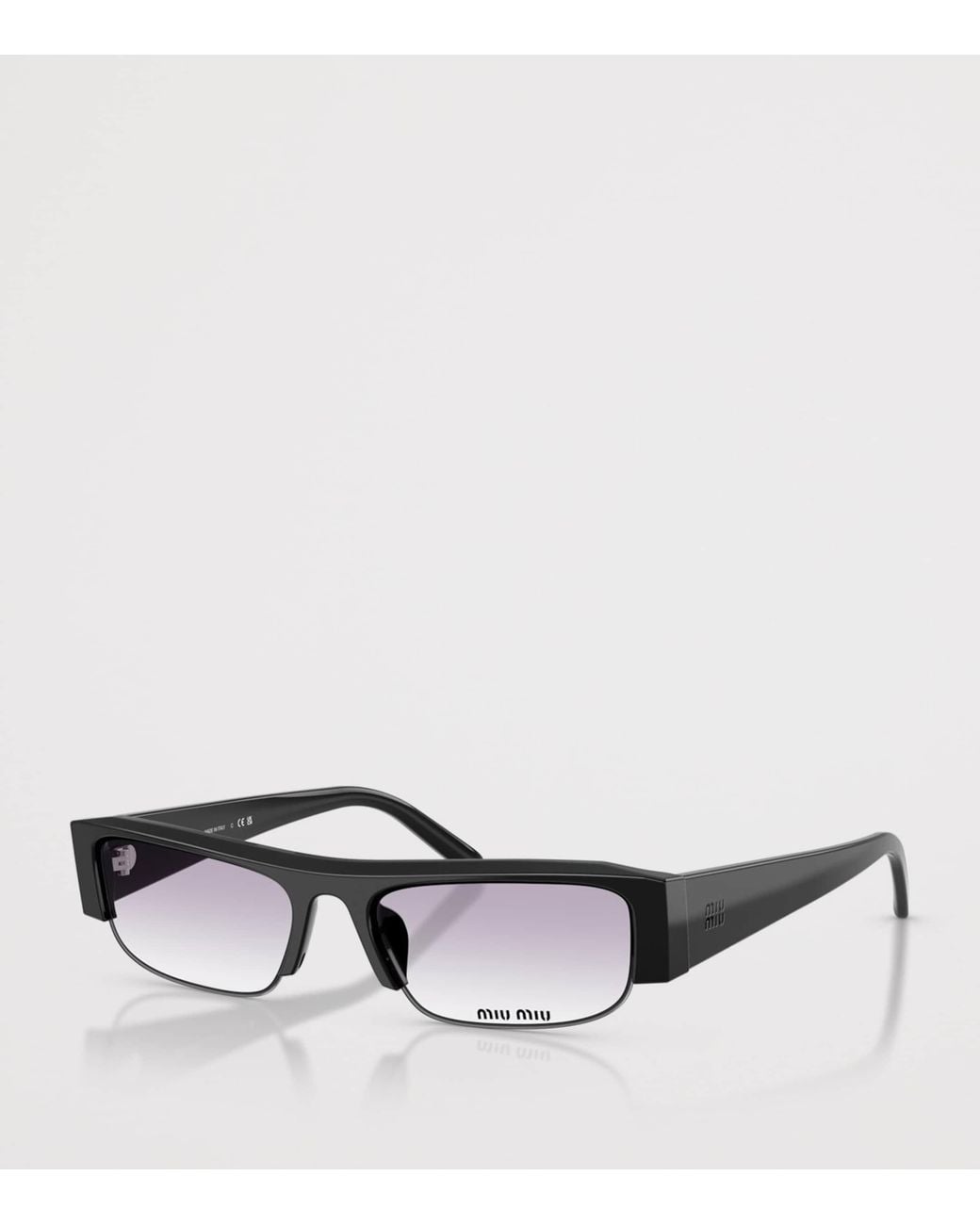 Miu Miu Black Acetate Vedette Sunglasses