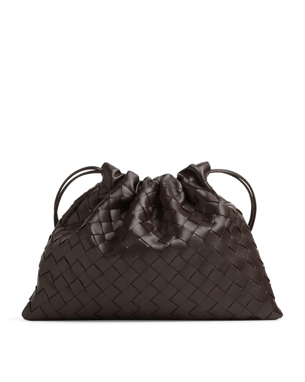 Bottega Veneta Brown Leather Dustbag Shoulder Bag
