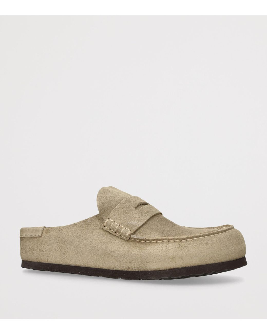 Birkenstock Brown Suede Naples Wrapped Clogs