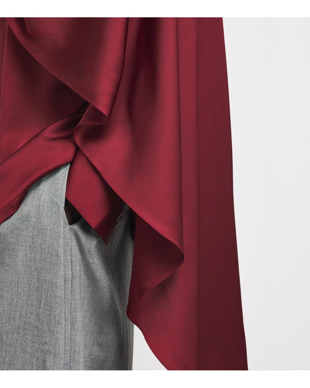Source Unknown Red Long-Sleeve Scarf Koa Blouse