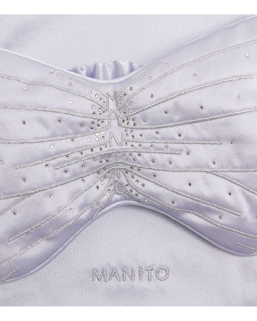 Manitu Purple Mulberry Silk Butterfly Eye Mask