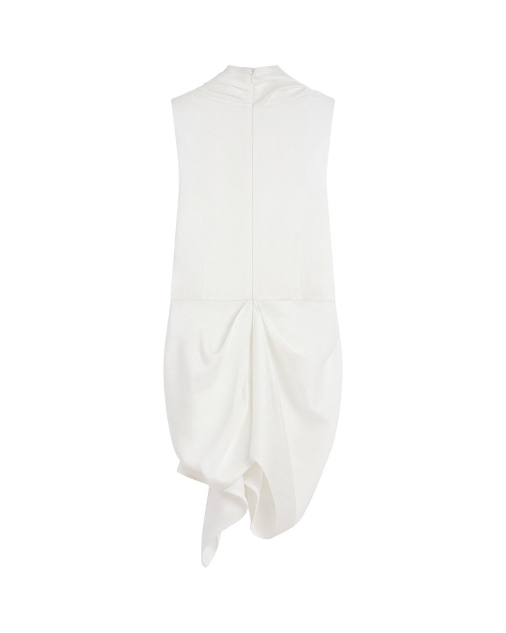 Givenchy White Draped Cowl-Neck Blouse