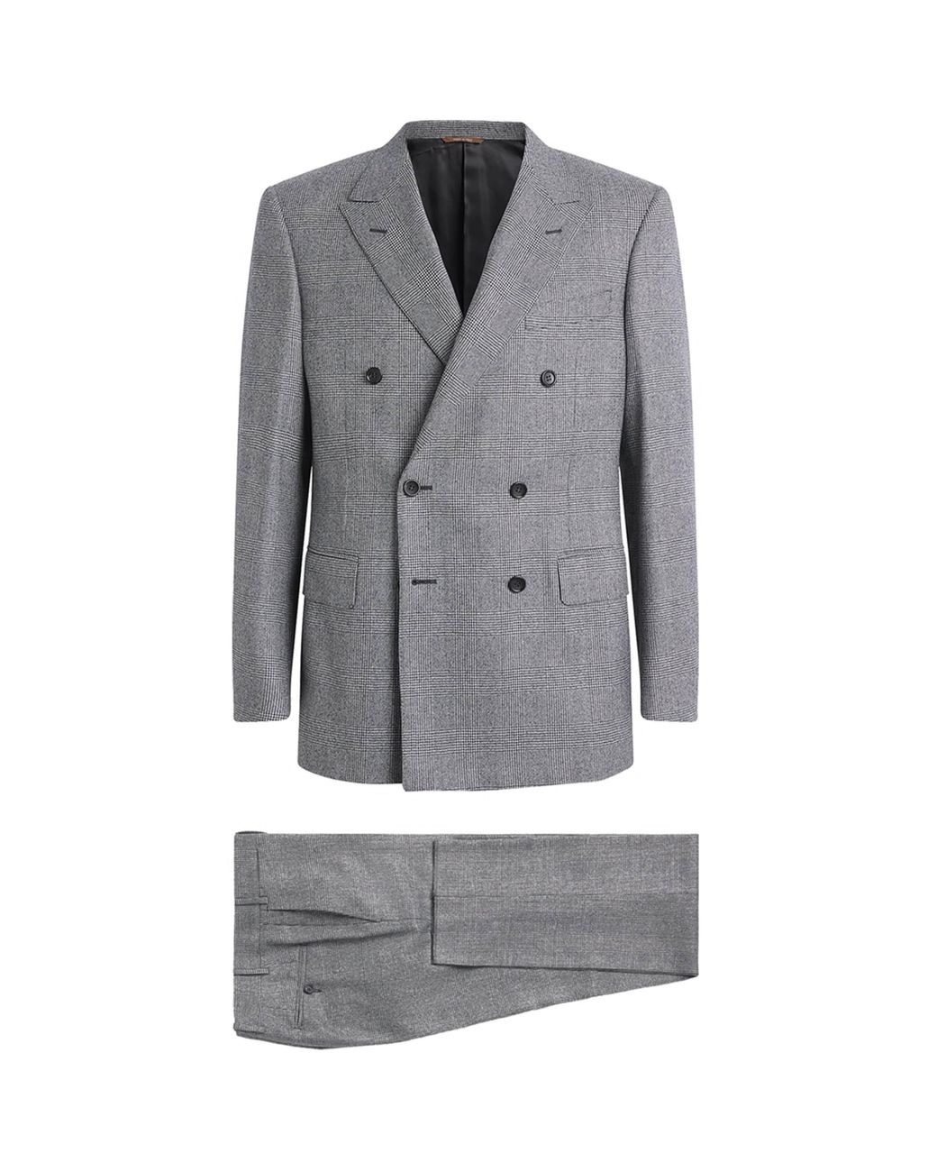 Canali Gray Wool Check 2-Piece Suit for men