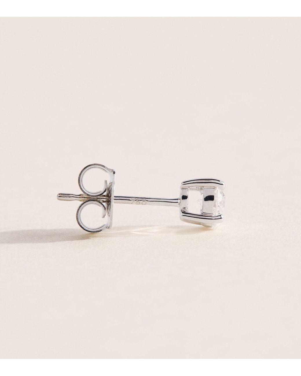 Harrods Natural And Diamond Heart Stud Earrings