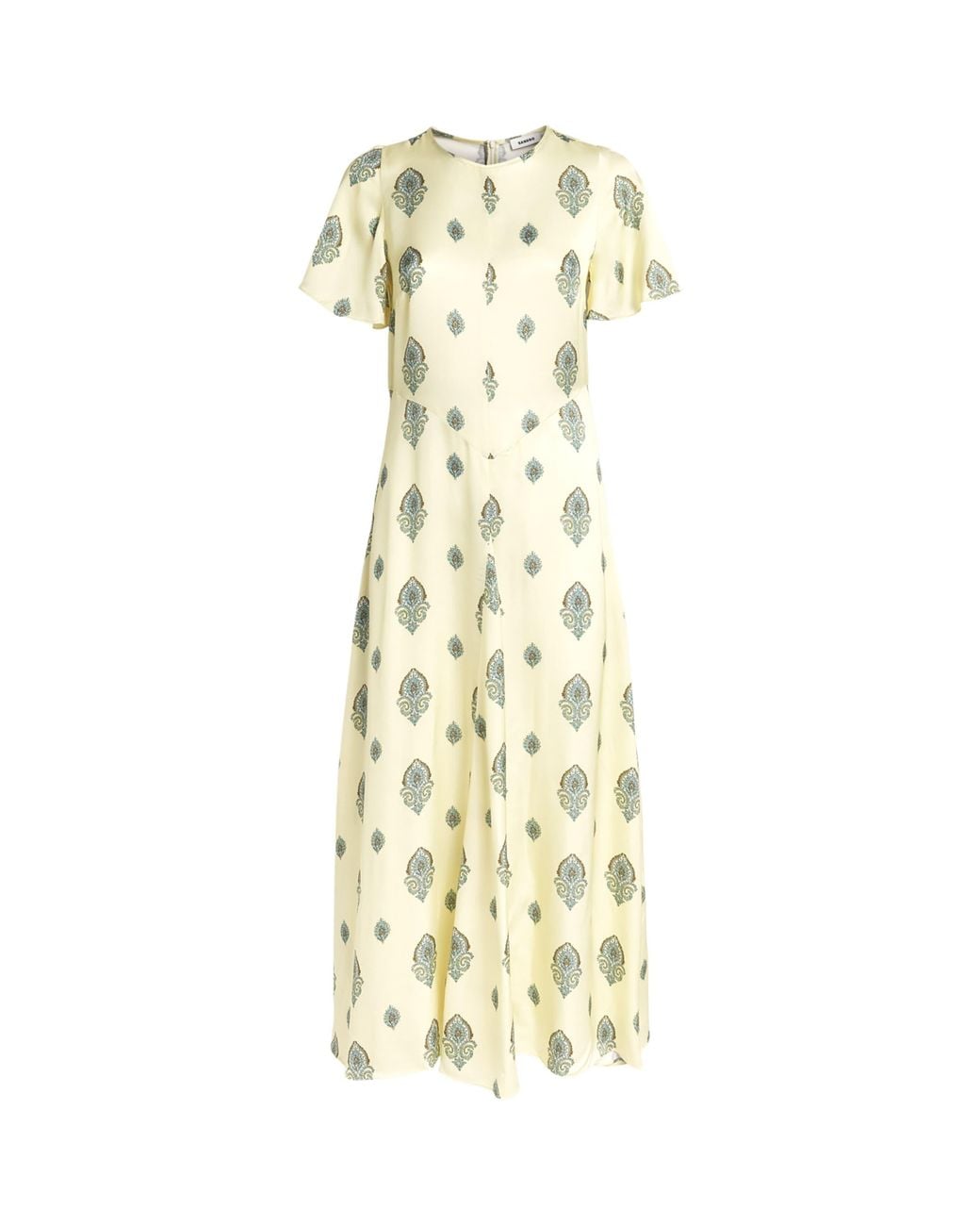 Sandro Metallic Paisley Print Maxi Dress