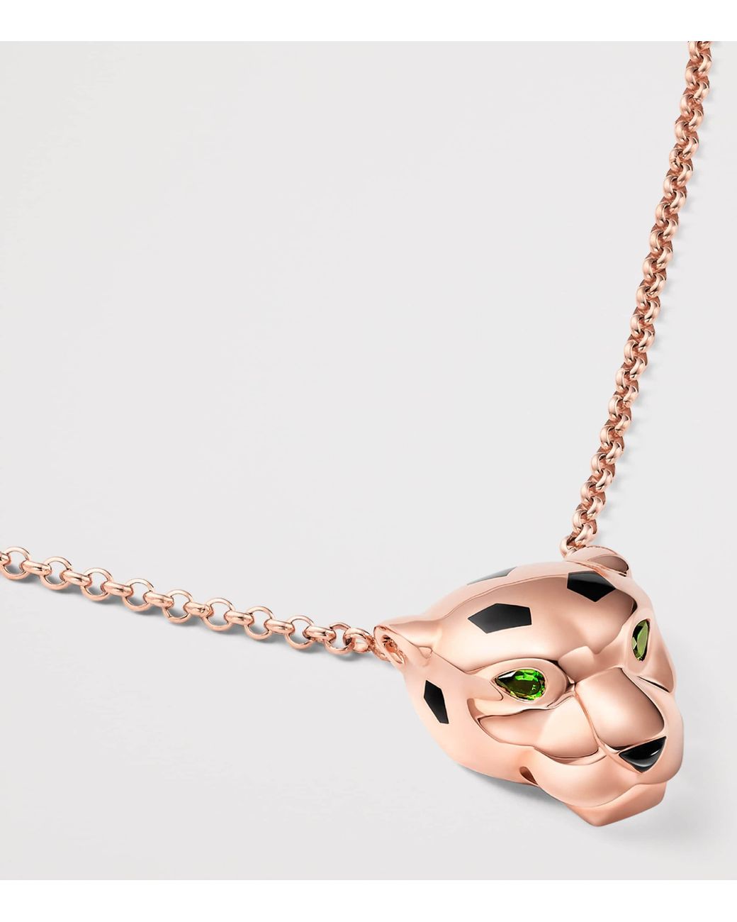 Cartier Metallic Tsavorite And Onyx Panthère De Necklace