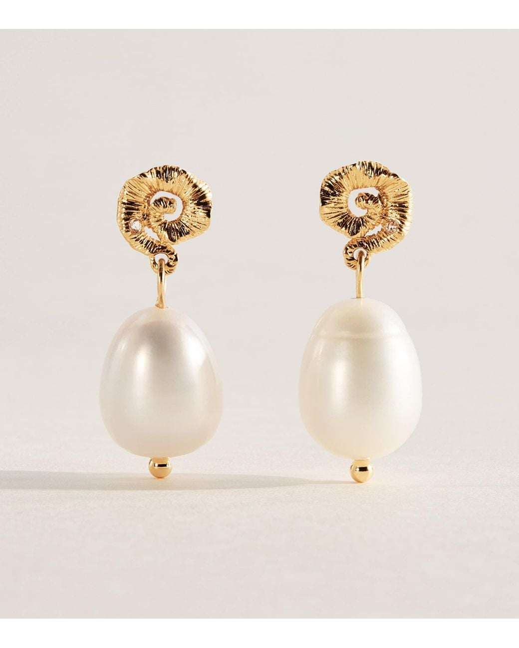 Anni Lu Natural Freshwater Pearl Shell Drop Earrings