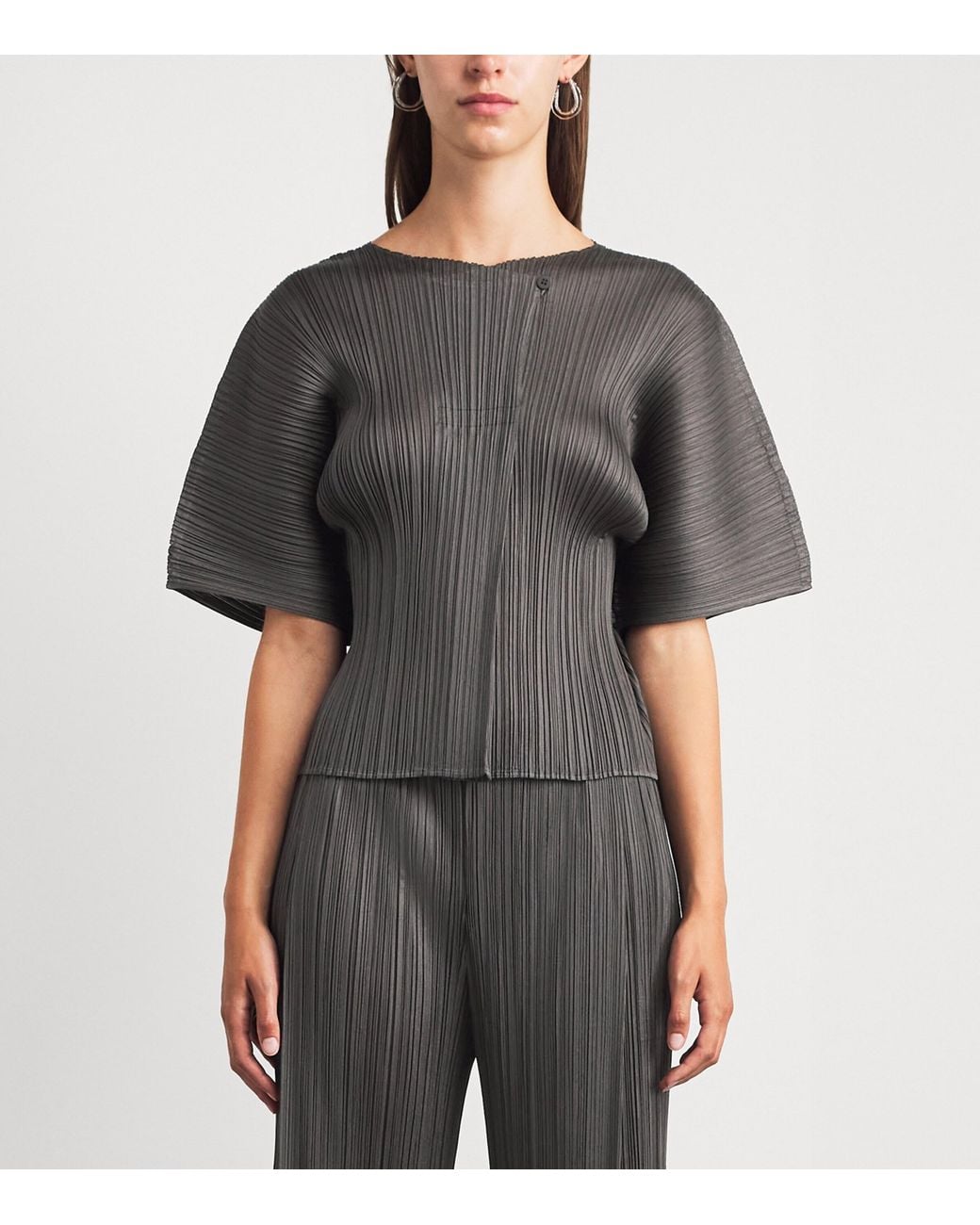 Pleats Please Issey Miyake Gray Monthly Colors June Blouse