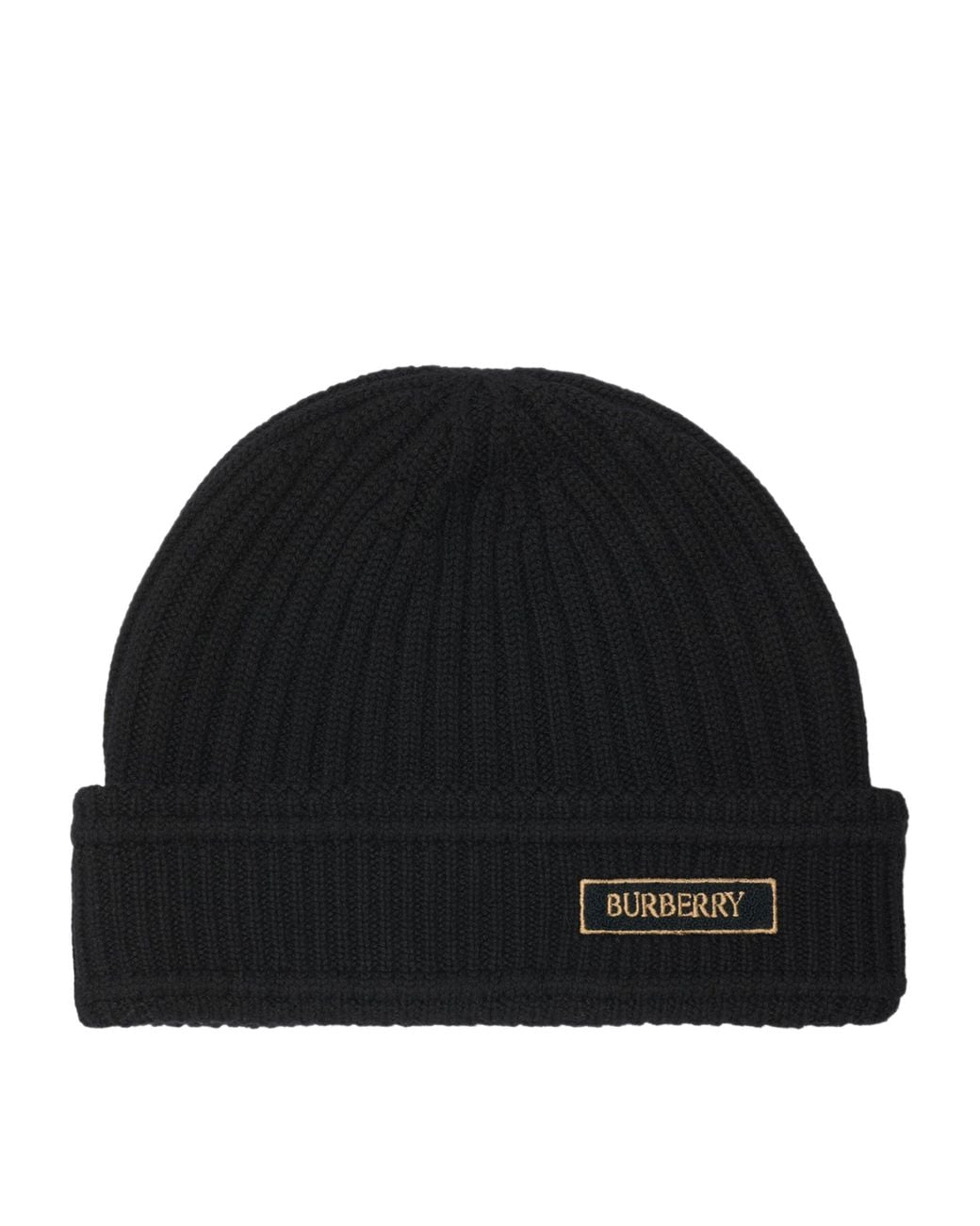 Burberry Black Wool Logo Beanie for men