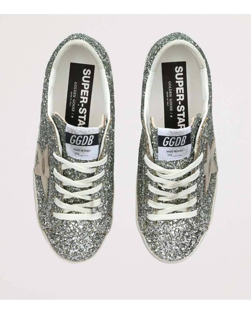 Golden Goose Deluxe Brand Metallic Glitter Super Star Sneakers