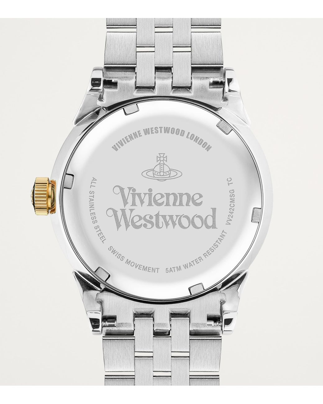 Vivienne Westwood Metallic Stainless Steel Seymour Homme Watch for men